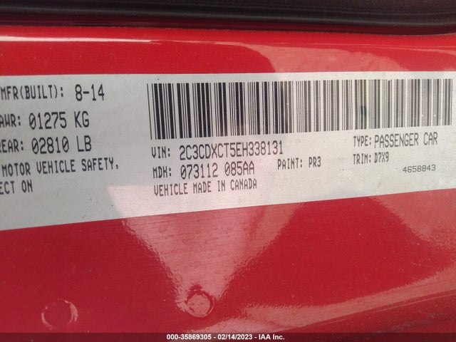 Dodge Charger Rt 2014 2C3CDXCT5EH338131 Image 9