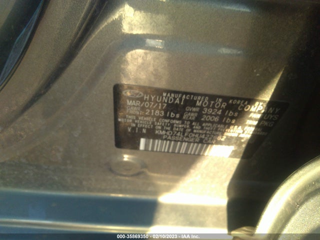 Hyundai ELANTRA SE 2017 KMHD74LF0HU422662 Image 10