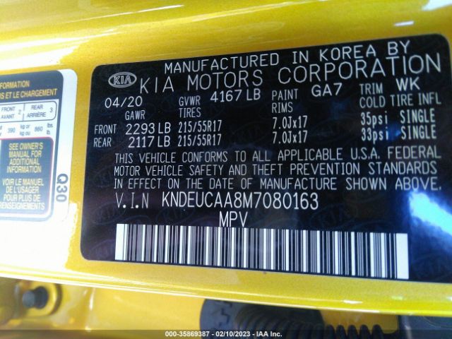 KNDEUCAA8M7080163 KIA SELTOS S