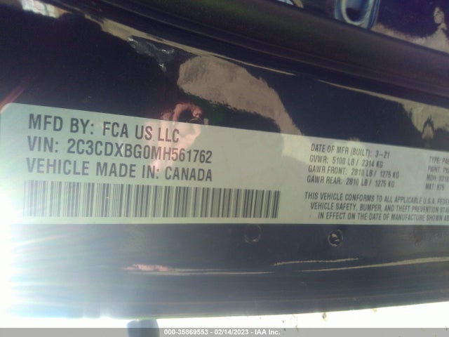 Dodge Charger Sxt 2021 2C3CDXBG0MH561762 Image 9