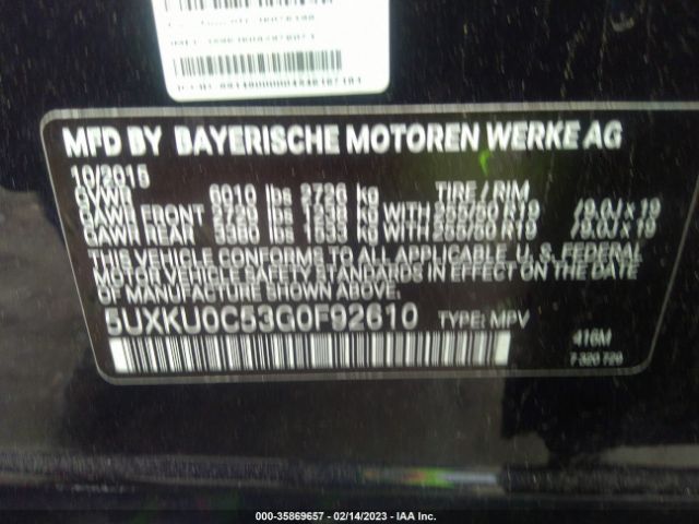 5UXKU0C53G0F92610 BMW X6 Sdrive35i