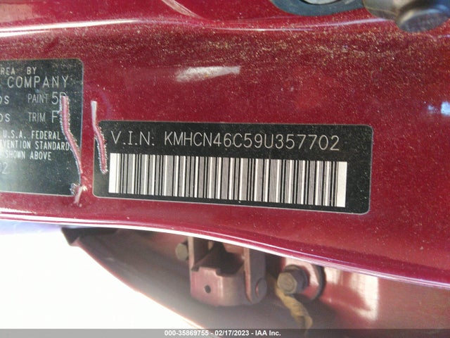 2009 HYUNDAI ACCENT AUTO GLS VIN: KMHCN46C59U357702