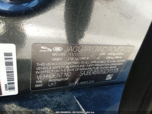 SAJBD4BV2GCY11175 Jaguar Xf 35t Premium