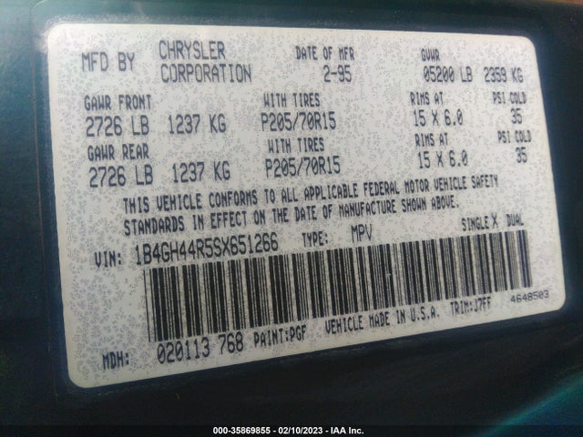 Dodge Grand Caravan Se 1995 1B4GH44R5SX651266 Image 10