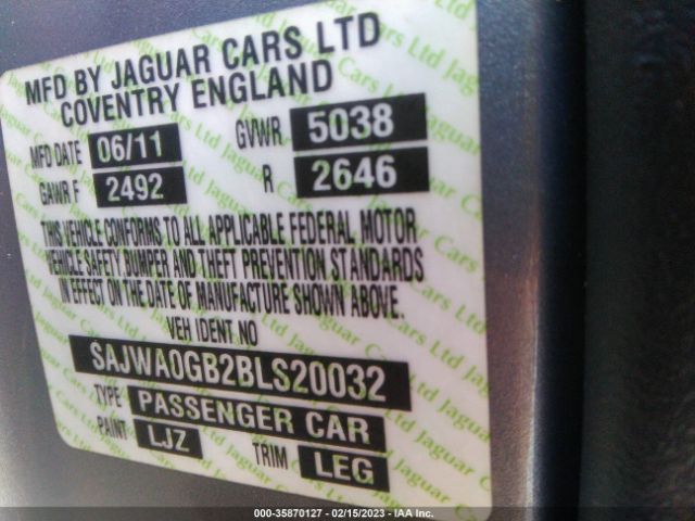 SAJWA0GB2BLS20032 Jaguar XF