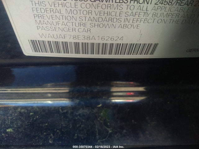 WAUAF78E38A162624 Audi A4 2.0t/se 2.0t