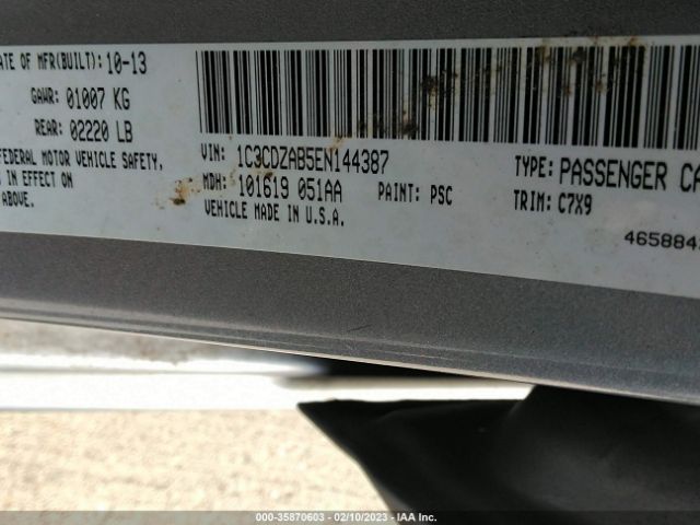 1C3CDZAB5EN144387 Dodge AVENGER SE