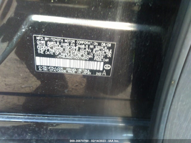 JTHBJ46G192279590 Lexus ES 350