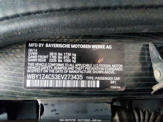 WBY1Z4C53EV273435 BMW I3