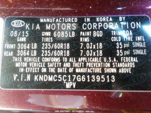 KNDMC5C17G6139513 KIA SEDONA EX