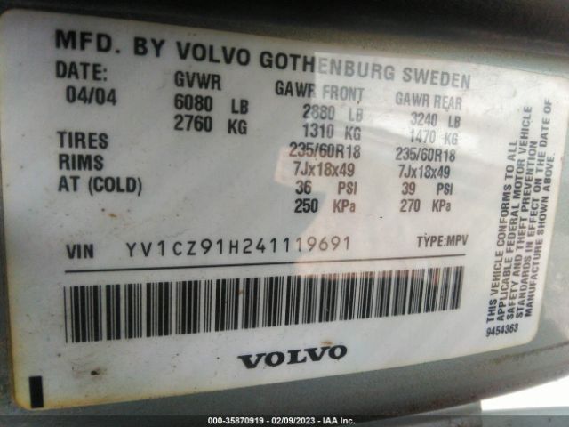 YV1CZ91H241119691 Volvo XC90