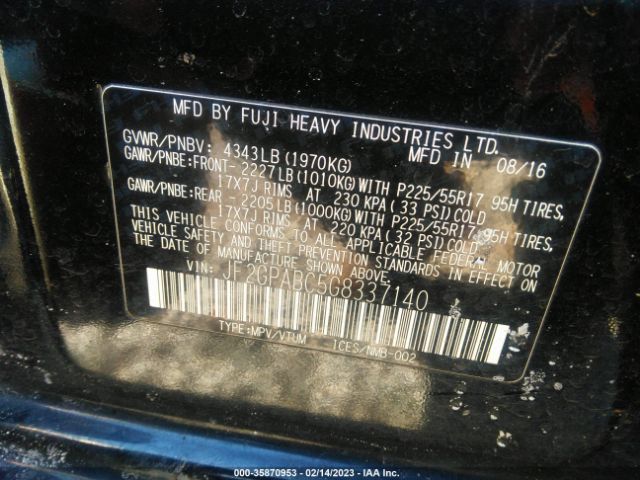 JF2GPABC5G8337140 Subaru Crosstrek Premium