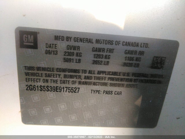 2G61S5S39E9175527 Cadillac Xts Platinum