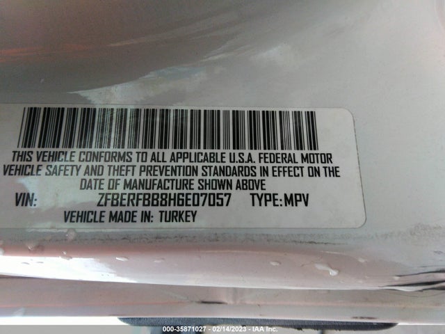 ZFBERFBB8H6E07057 RAM Promaster City Cargo Van Tradesman Slt