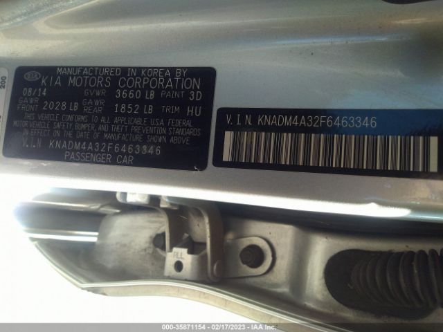 KNADM4A32F6463346 KIA RIO LX