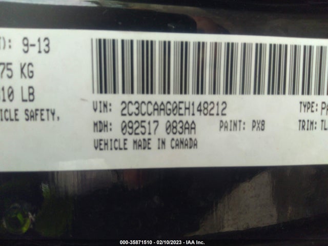 2C3CCAAG0EH148212 Chrysler 300