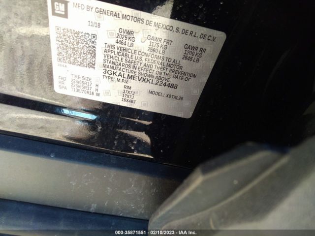 3GKALMEVXKL224488 GMC Terrain Sle