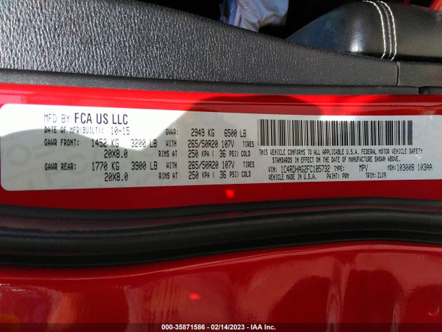 Dodge Durango 2015 1C4RDHAG2FC185732 Image 9