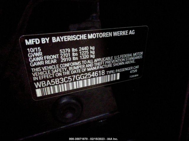 WBA5B3C57GG254618 BMW 5 Series 535i Xdrive