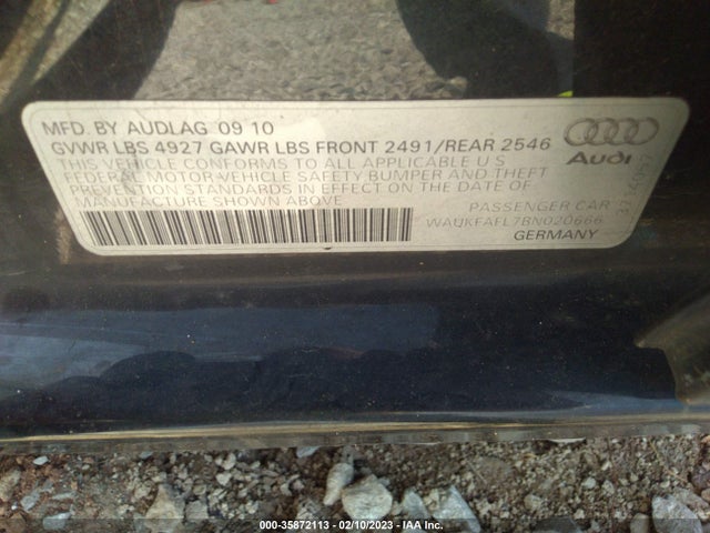 WAUKFAFL7BN020666 Audi A4 2.0t Prestige