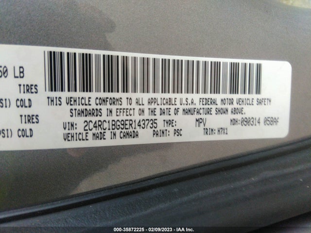 2C4RC1BG9ER143735 Chrysler Town & Country