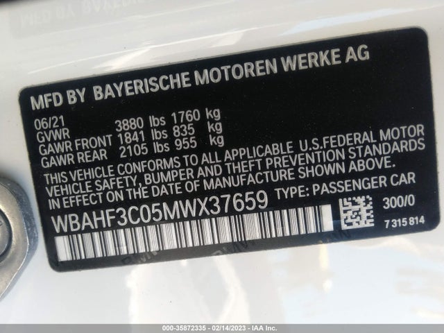 2021 BMW Z4, VIN: WBAHF3C05MWX37659