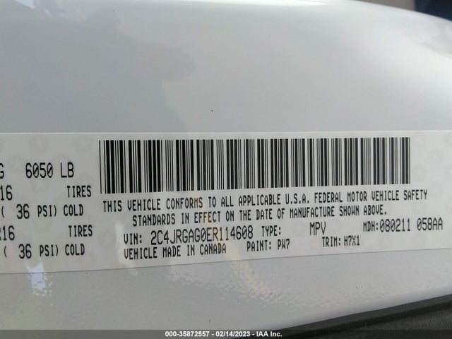 2014 Ram Cargo Van, VIN: 2C4JRGAG0ER114608