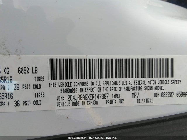 2014 Ram Cargo Van, VIN: 2C4JRGAGXER147387