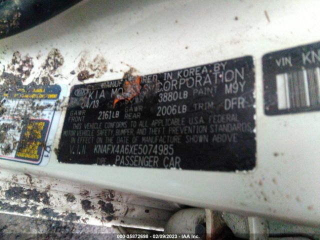 KNAFX4A6XE5074985 KIA FORTE LX