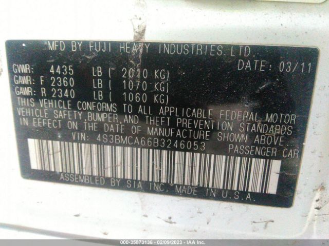 4S3BMCA66B3246053 Subaru Legacy 2.5i