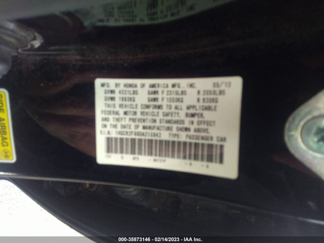 Honda Accord Sdn Ex-l 2013 1HGCR2F86DA210843 Image 9