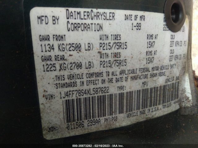 1J4FF78S4XL587622 Jeep Cherokee Limited