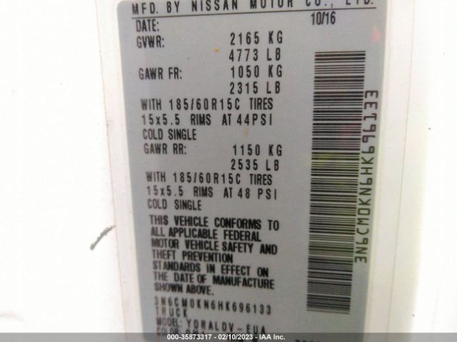 3N6CM0KN6HK696133 Nissan Nv200 Compact Cargo S