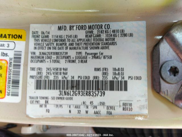 3LN6L2G93ER835739 Lincoln MKZ