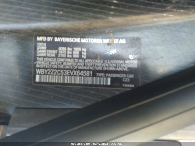 2014 BMW i8, VIN: WBY2Z2C53EVX64581