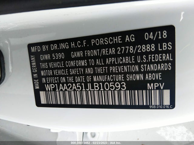 2018 PORSCHE MACAN WP1AA2A51JLB10593 Photo 8