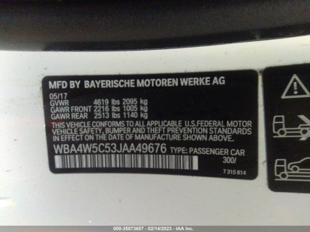 WBA4W5C53JAA49676 BMW 4 Series 430i Xdrive