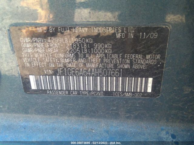 JF1GE6A64AH507661 Subaru Impreza Sedan I