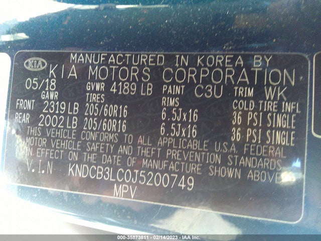 KIA NIRO LX 2018 KNDCB3LC0J5200749 Image 9