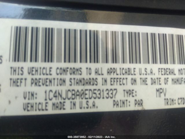 1C4NJCBA0ED531337 Jeep Compass Sport