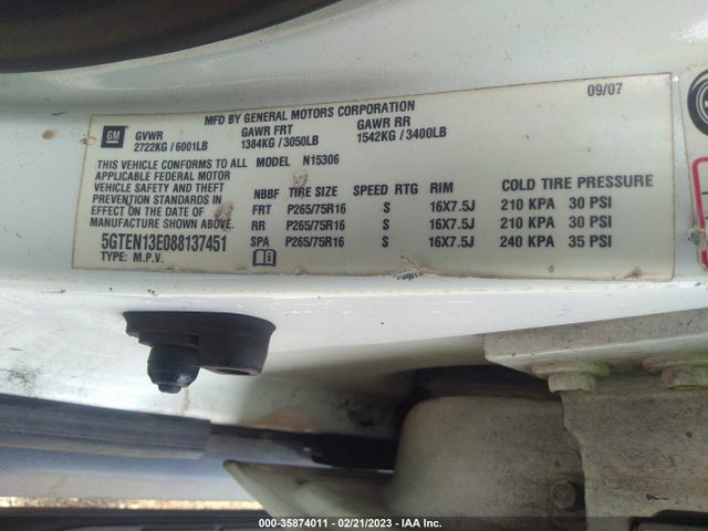 5GTEN13E088137451 Hummer H3 SUV
