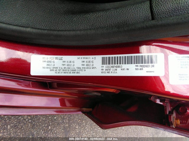 1C3CCCAB6FN698913 Chrysler 200 Limited