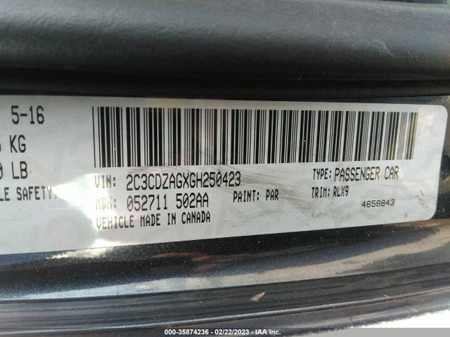 Dodge Challenger Sxt Plus 2016 2C3CDZAGXGH250423 Image 9