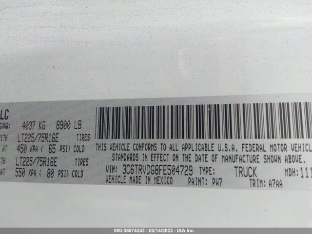 RAM Promaster 2015 3C6TRVDG8FE504729 Image 10