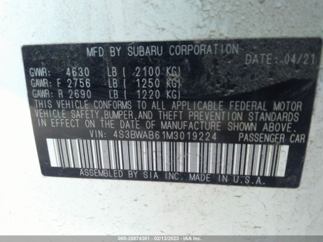 4S3BWAB61M3019224 Subaru LEGACY