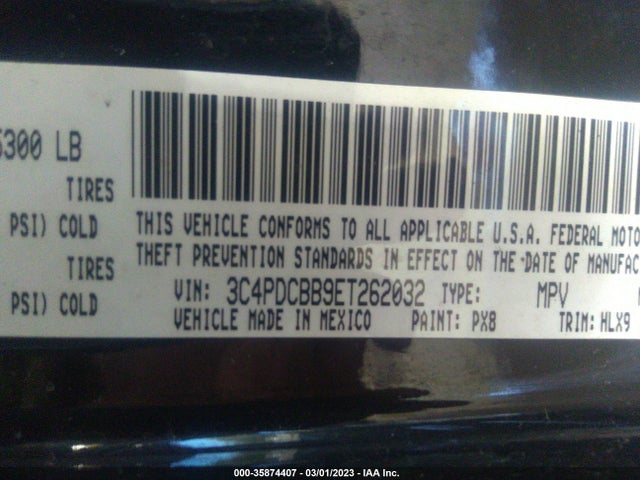 Dodge Journey Sxt 2014 3C4PDCBB9ET262032 Image 9
