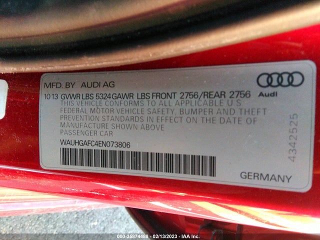 WAUHGAFC4EN073806 Audi A6 3.0t Prestige