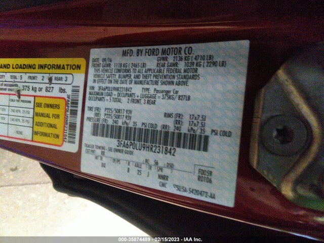Ford Fusion Hybrid Se 2017 3FA6P0LU9HR231842 Image 10
