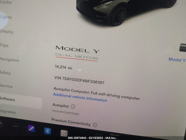 7SAYGDEF4NF336197 Tesla Model Y