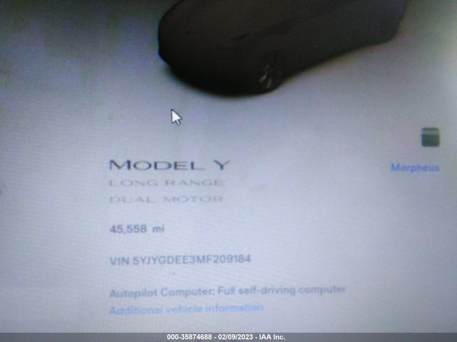 Tesla Model Y Long Range 2021 5YJYGDEE3MF209184 Image 8
